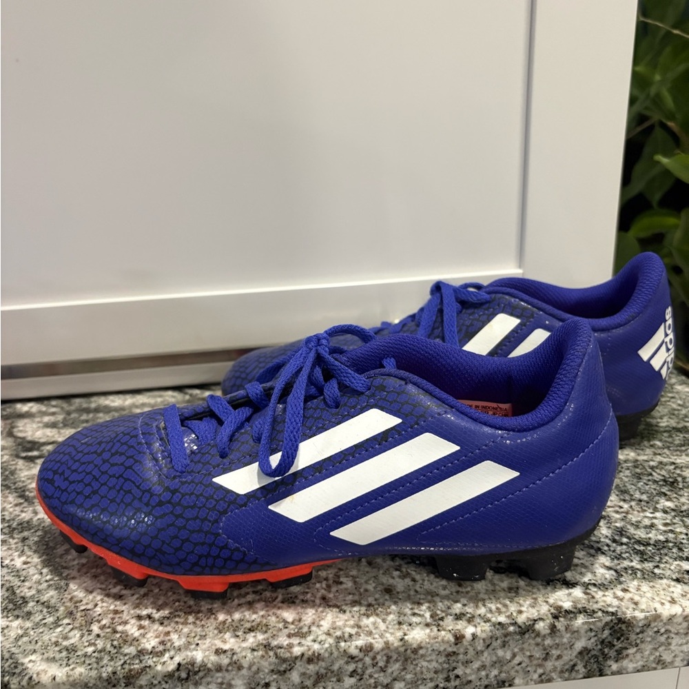 Adidas Kids Blue and White Sneakers